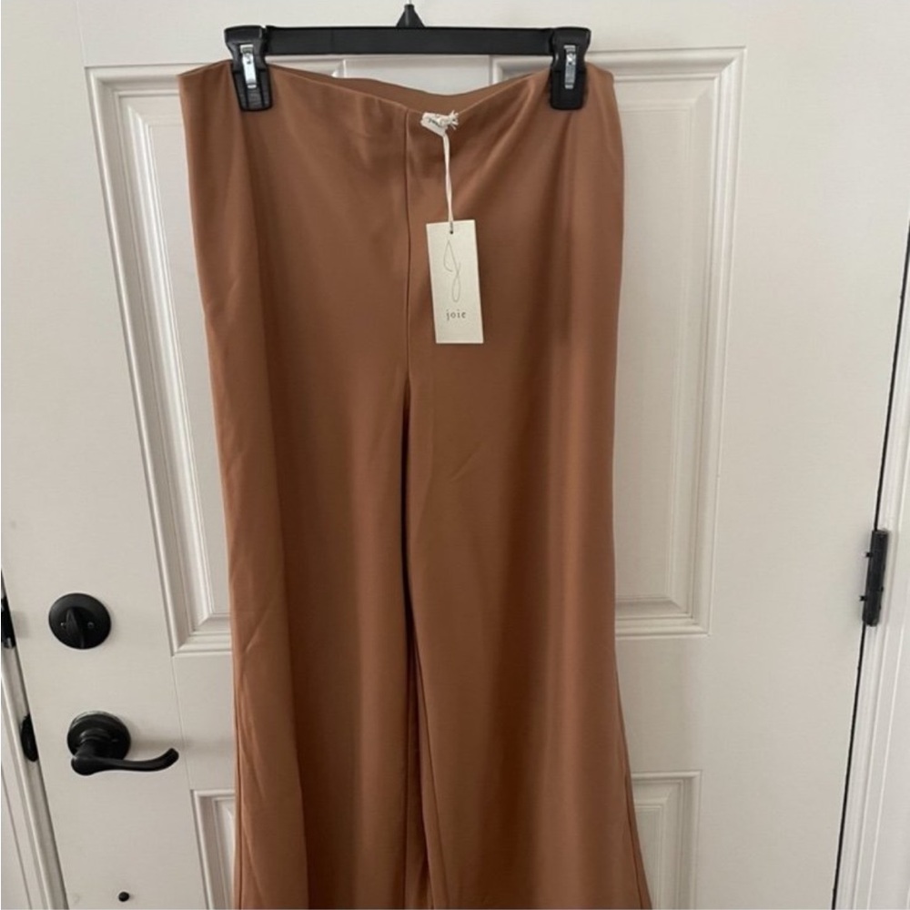 BNWT Joie brown Wide Leg crop Pants High-Waisted Flowy